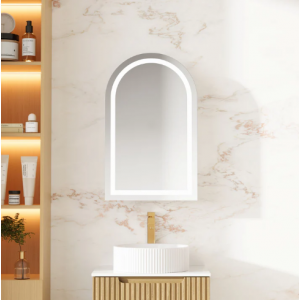 Athena 500 x 900mm LED Arch Wall-Hung Shaving Cabinet - Single Door